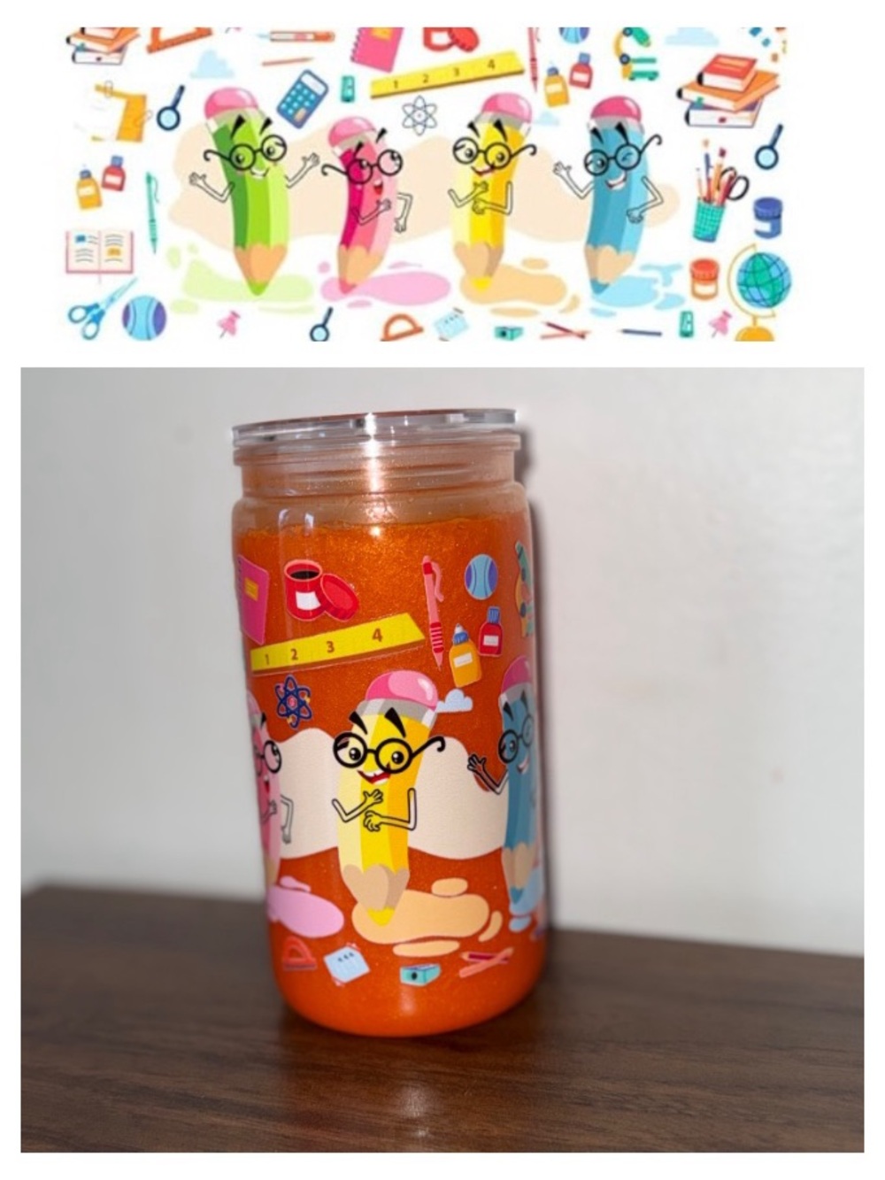 Teacher snow globe tumbler